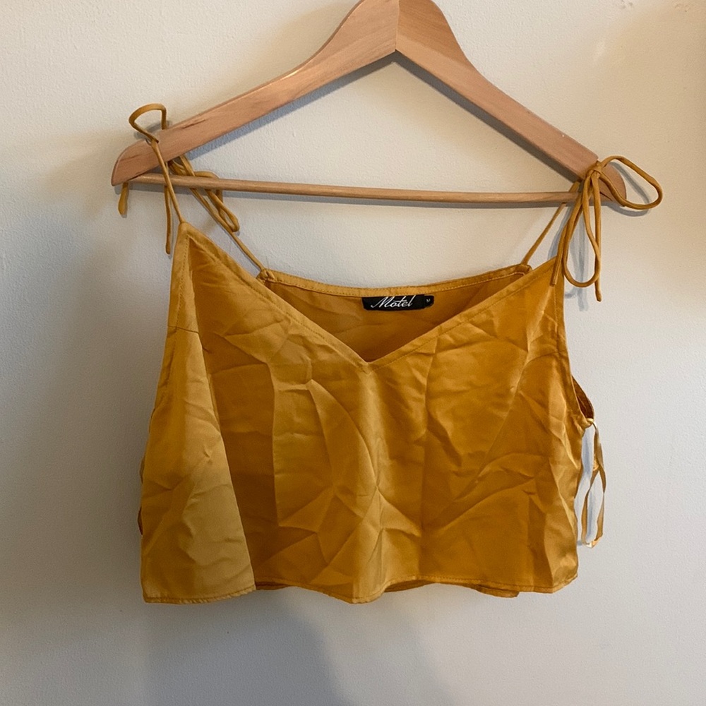 Matel mustard yellow crop top